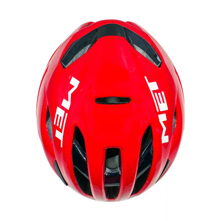 Rivale Cycling Helmet red top view