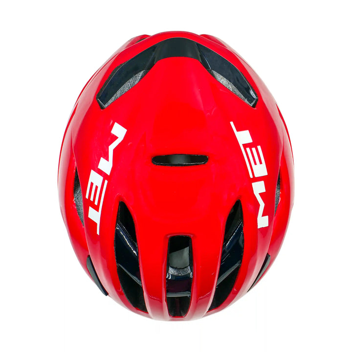 Rivale Cycling Helmet red top view
