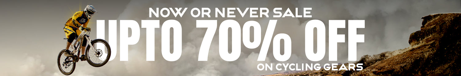 now or never sale 70% banner