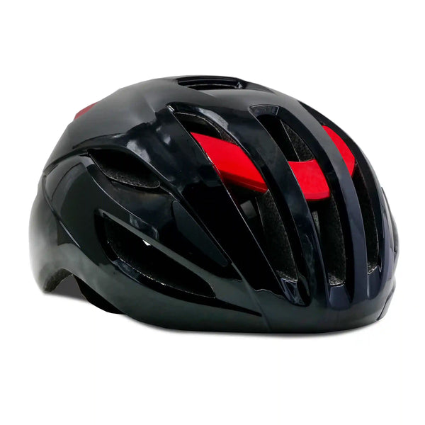 odyssey cycling helmet black red front view