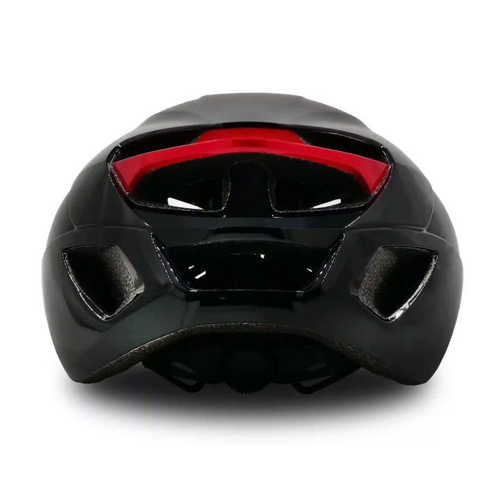 odyssey cycling helmet black red back view