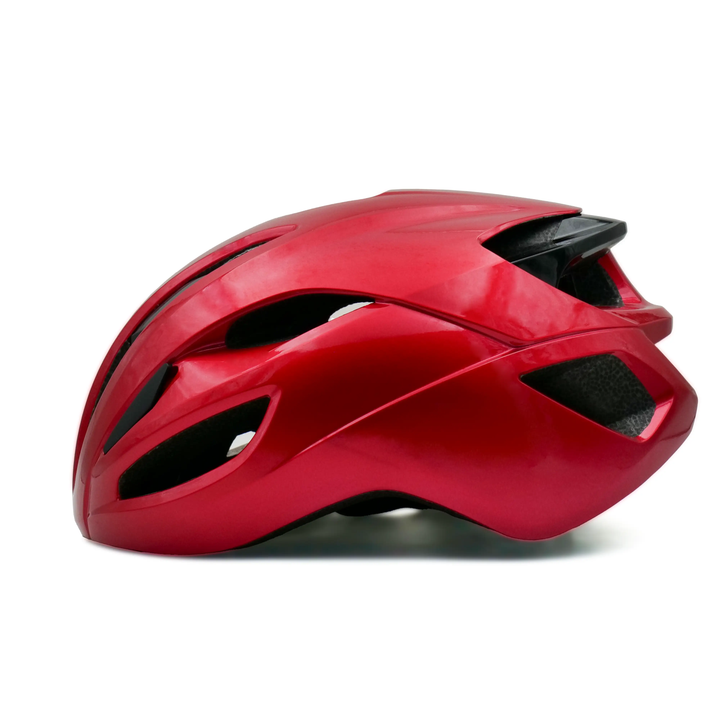 odyssey cycling helmet red left side view