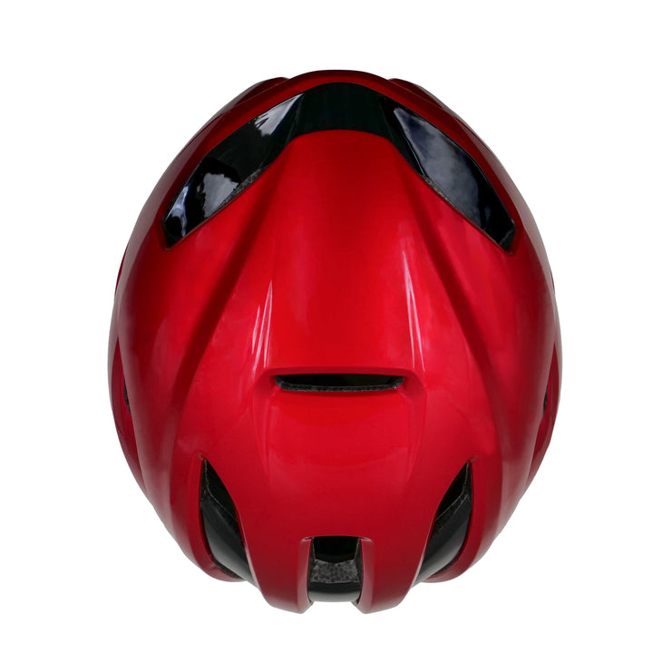 odyssey cycling helmet red top view