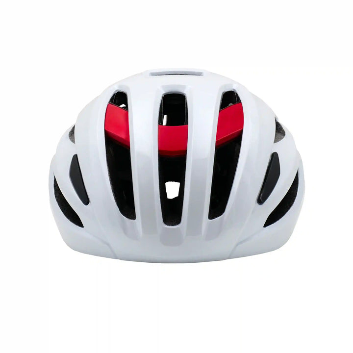 Odyssey Bicycle Helmet white red front view