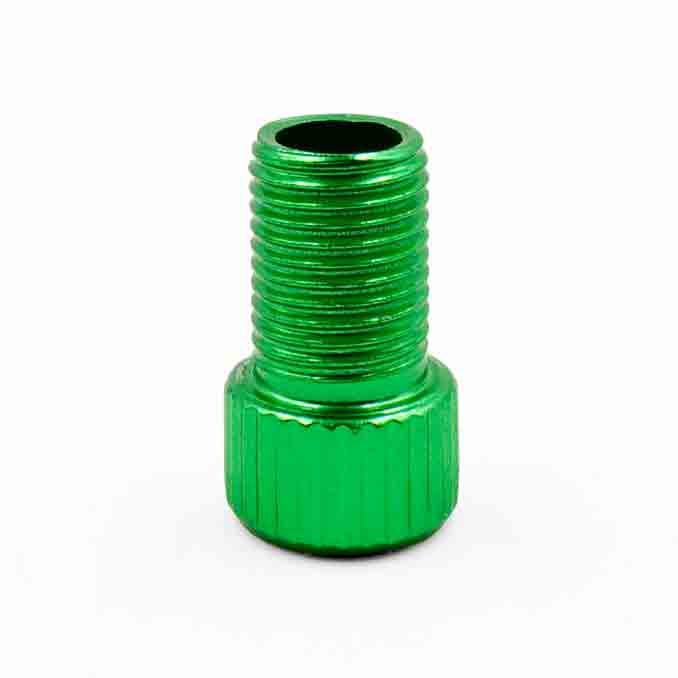 Presta Valve Adapter (Presta to Schrader Converter) green full view