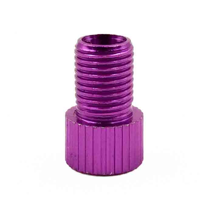 Presta Valve Adapter (Presta to Schrader Converter) purple full view