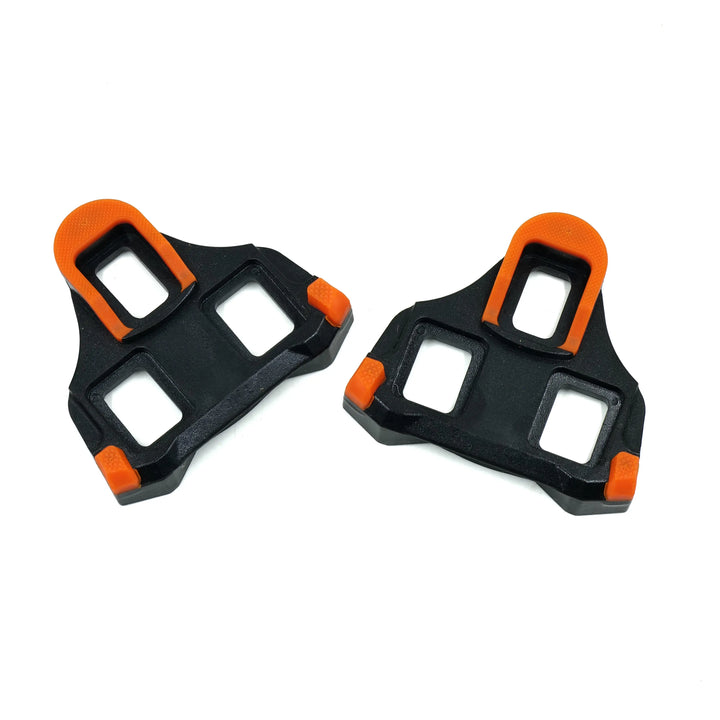 promend clipless pedal +spd -sl cleats combo - orange cleats view