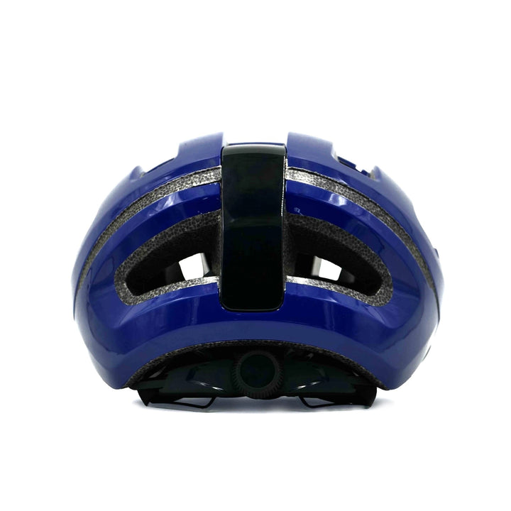 Recon bicycle helmet blue back view