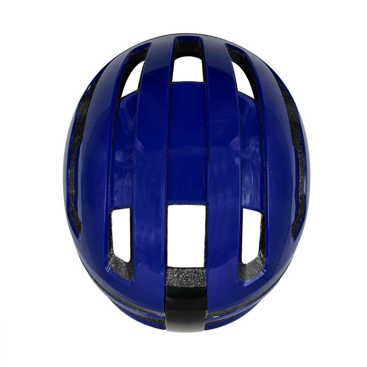 Recon bicycle helmet blue top view