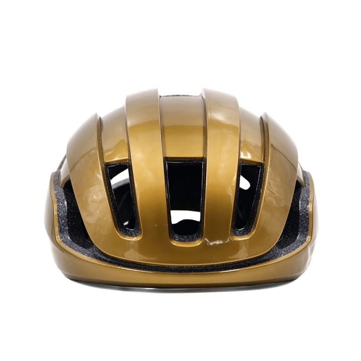 Recon bicycle helmet golden front view