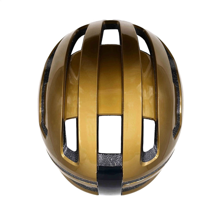 Recon bicycle helmet golden top view