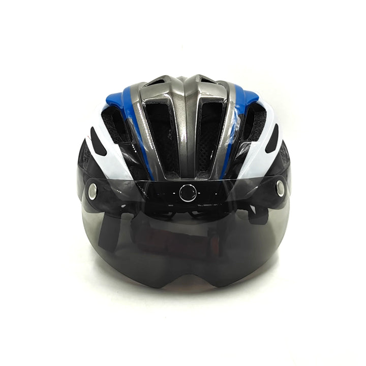 RideShield Cycling Helmet white blue front  view