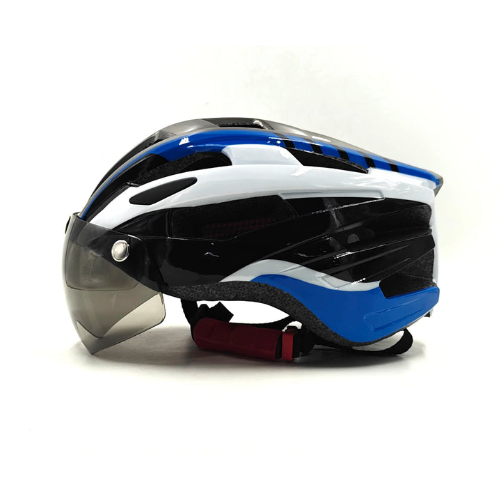 RideShield Cycling Helmet white blue left side view