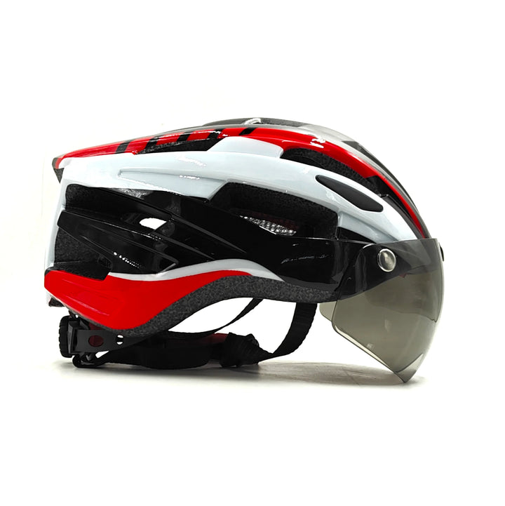 RideShield Cycling Helmet white red right side view