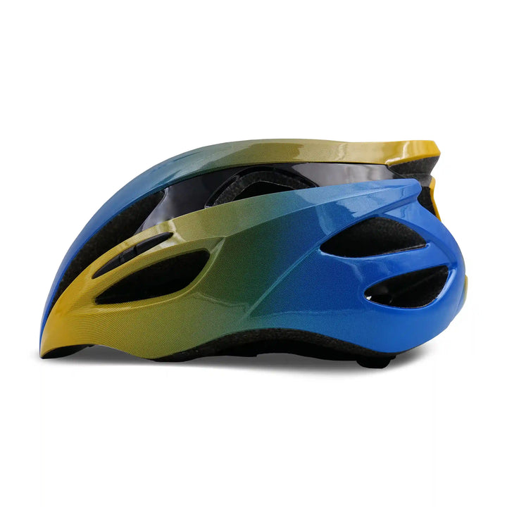 rio cycling helmet blue yellow left side view