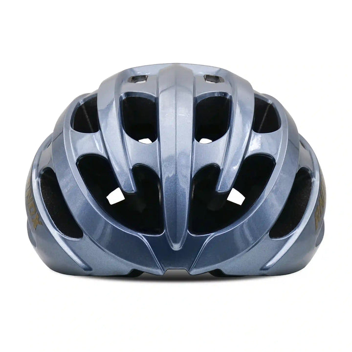 rnox cycling helmet grey front side view