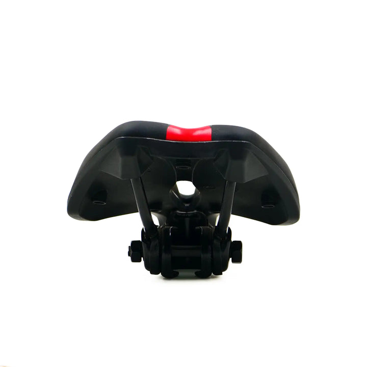 Road Bicycle Narrow Cutout Sporty Saddle black red back view