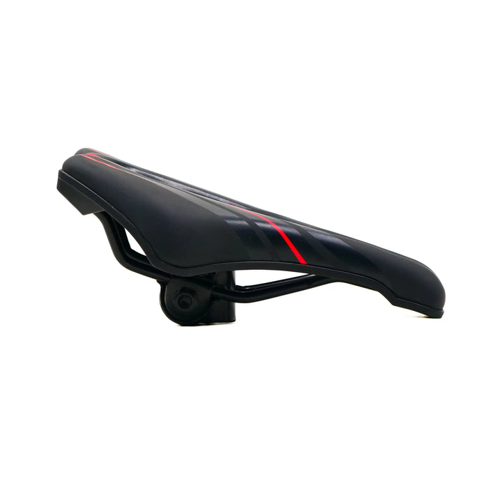 Road Bicycle Narrow Cutout Sporty Saddle black red side view