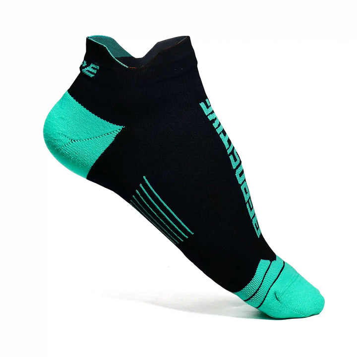 Bepositive Sports Ankle Socks black blue right side view