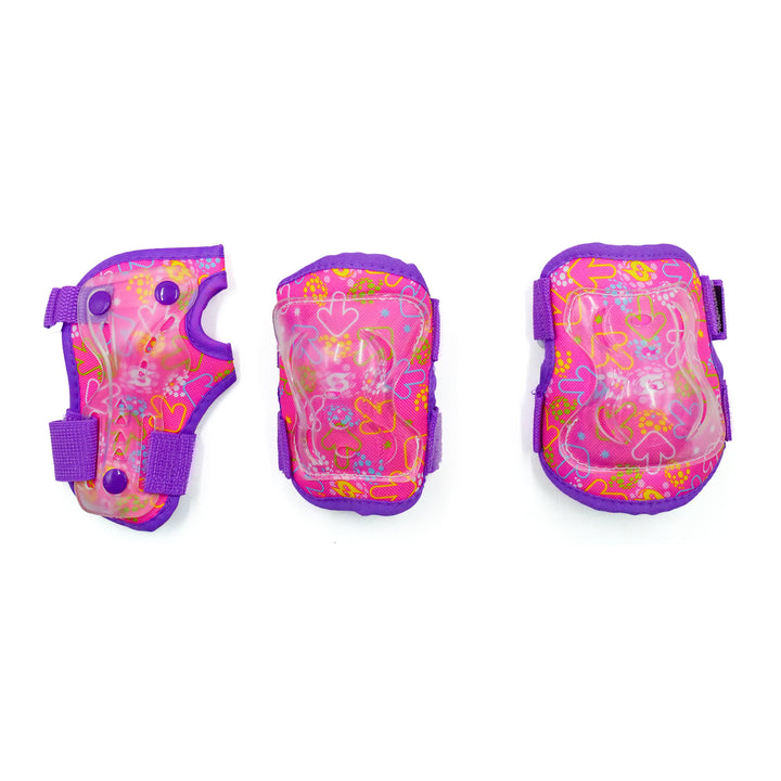 solex protective gear pink purple pads seperated view