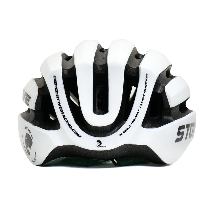 storm-x cycling helmet white back view