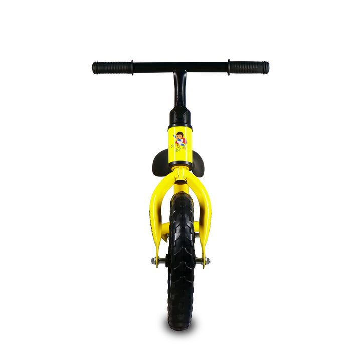 Superbaby Kids Balance Bike yellow front view
