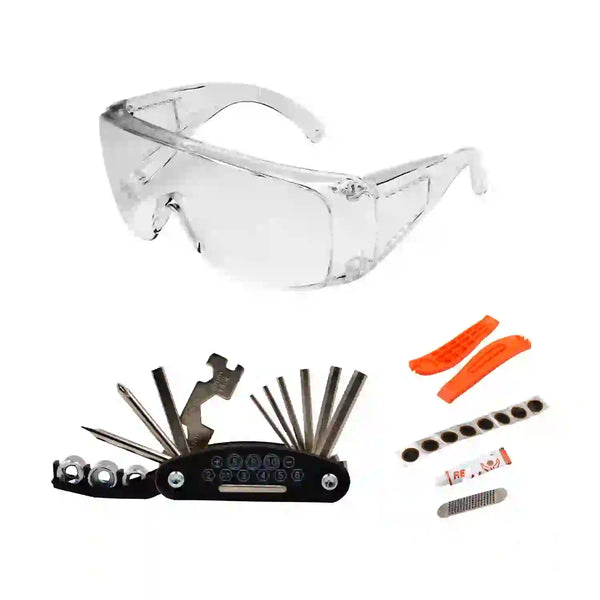 Bicycle Essential Repair Kit+Safety Goggles