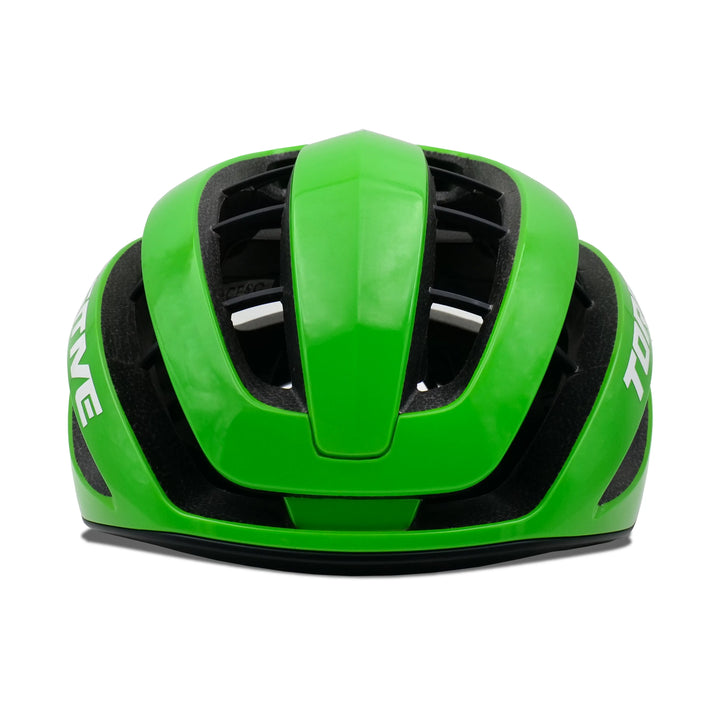 torque cycling helmet green front side view