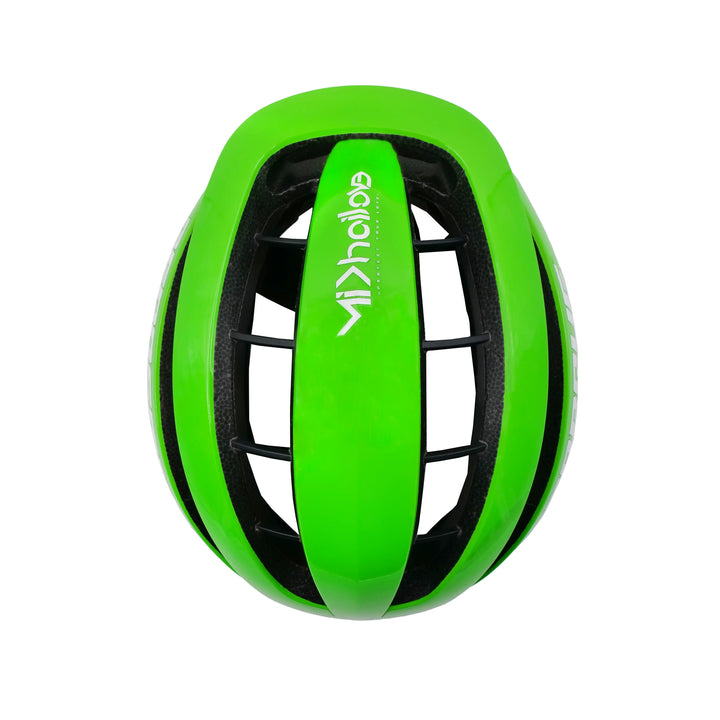 torque cycling helmet green top side view