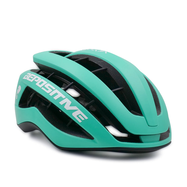 torque cycling helmet turquoise blue right side view