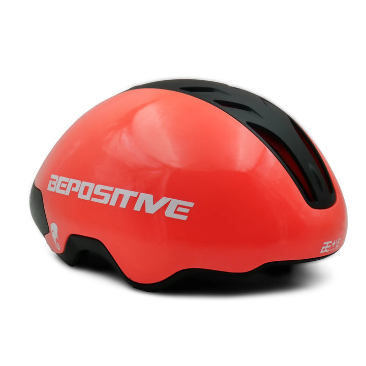 bepositive zeus cycling helmet orange right side view