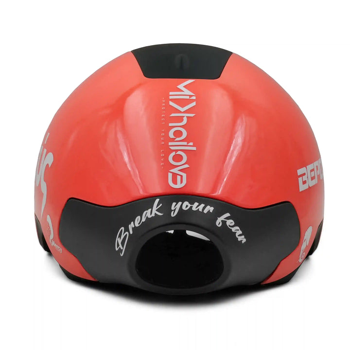 bepositive zeus cycling helmet orange back view