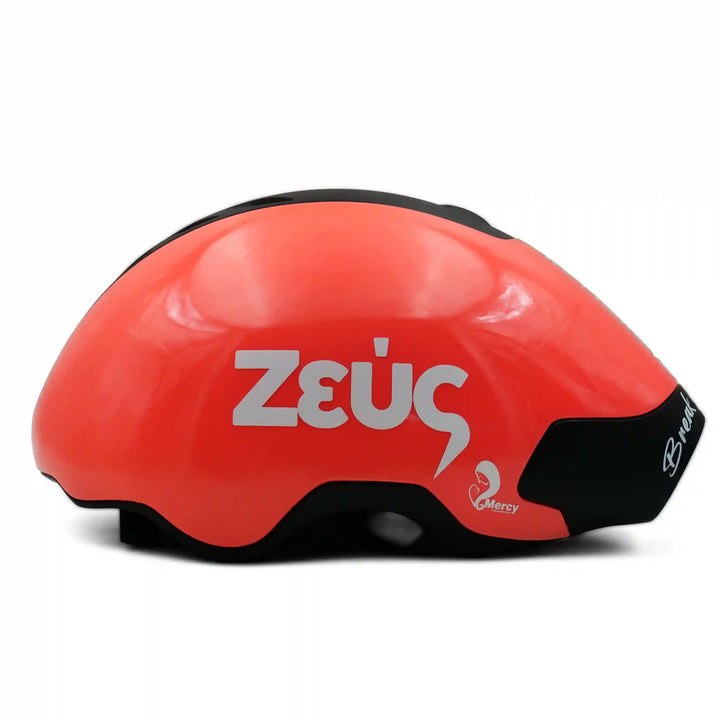 bepositive zeus cycling helmet orange side view